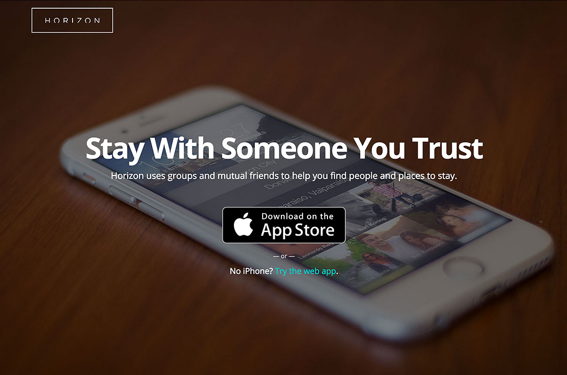 Horizon Landing Page