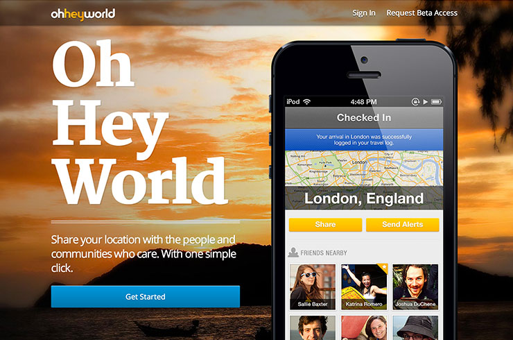 Oh Hey World Landing Page